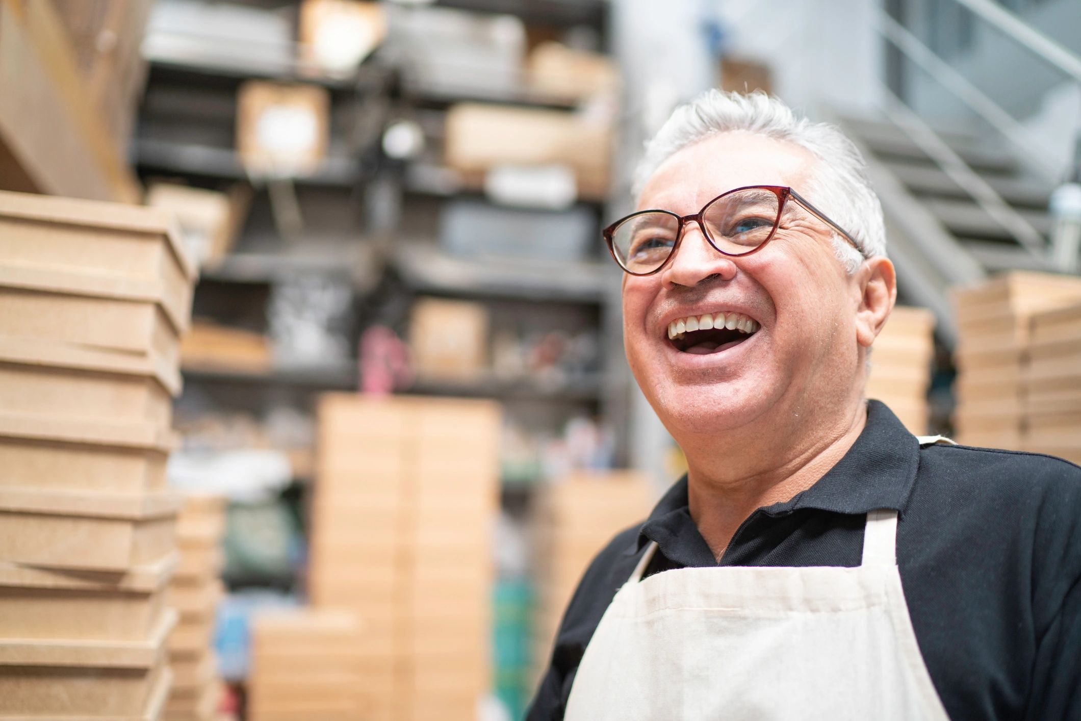 Portrait of a business owner in a workspace